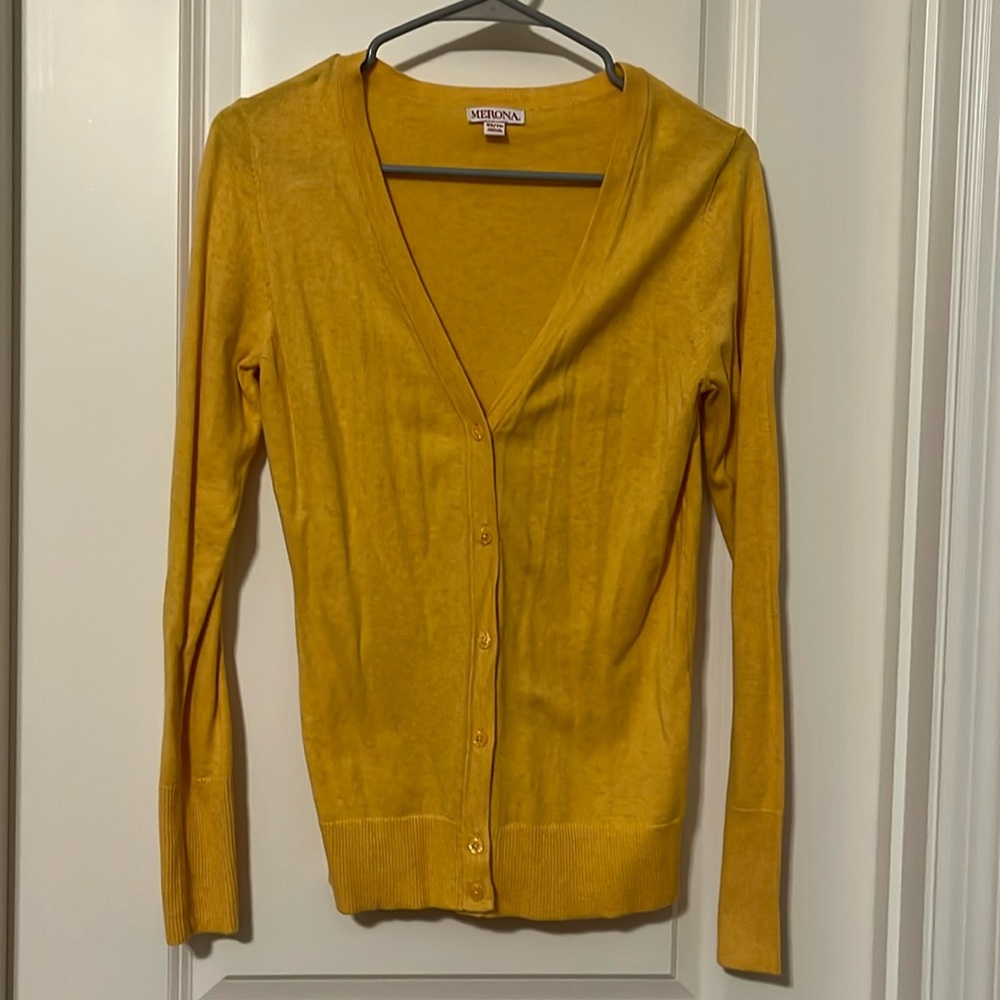 Merona yellow cardigan